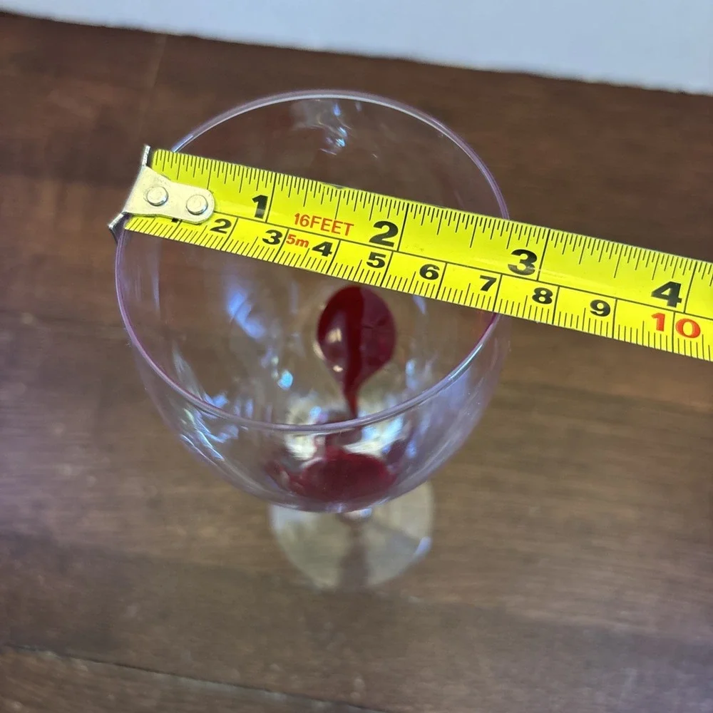Pier 1 Imports Replacement Wine Glass Red‎ Ribbon Swirl Stem